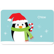 Personalized Holiday Penguin Placemat