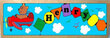 Personalized Airplane Bear Long Puzzle Name Board