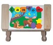 Forest Animals Puzzle Name Stool in Natural