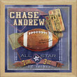 Personalized Vintage Football Nursery Wall Art